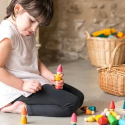 Set de muñecos Nins® Tomten y formas de madera - Grapat