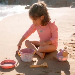 Set de playa rosa con flores - Little Dutch