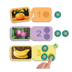 Set de 10 puzles Cuenta y completa del 1 al 10 - Akros