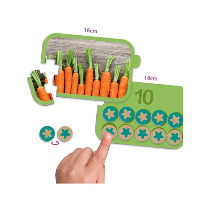 Set de 10 puzles Cuenta y completa del 1 al 10 - Akros