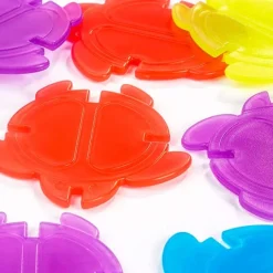 Set de 20 tortugas de colores translúcidos y tarjetas de actividades - Miniland