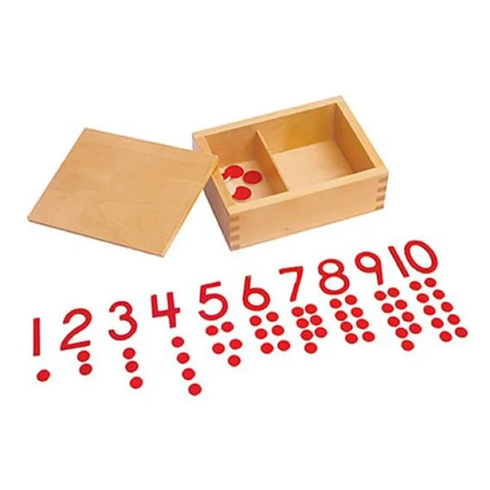 Set números y contadores de madera - Montessori