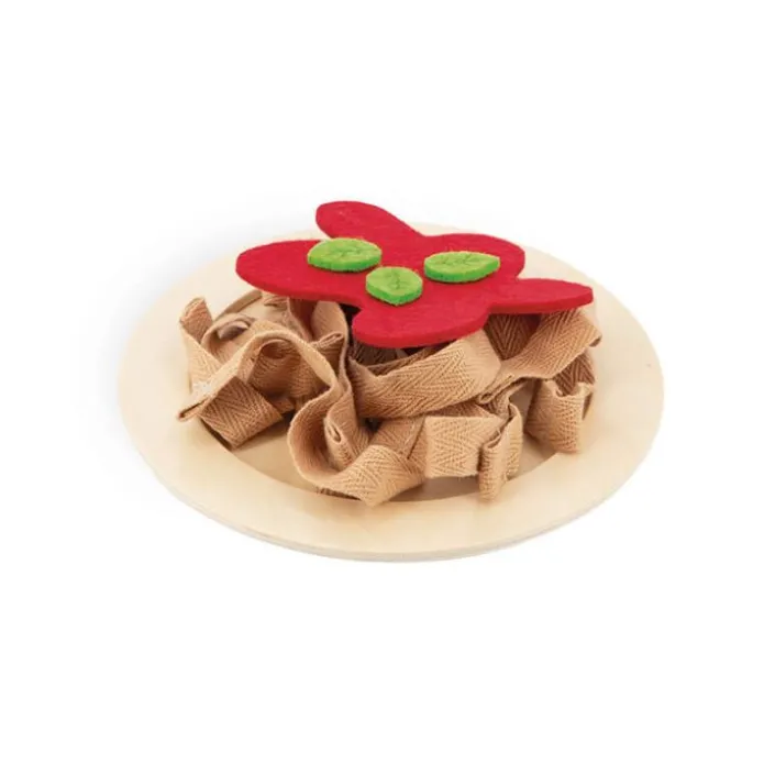 Set para platos de pasta de madera y fieltro 58 piezas - Janod
