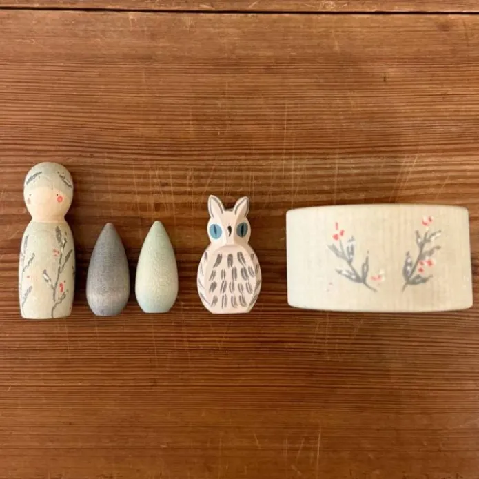 Set 5 piezas de madera Hello Winter invierno - Grapat