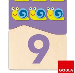 Set 10 puzles de madera Duo Animales números 20 piezas - Goula
