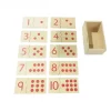 Set 10 puzles de madera números - Montessori