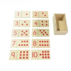 Set 10 puzles de madera números - Montessori