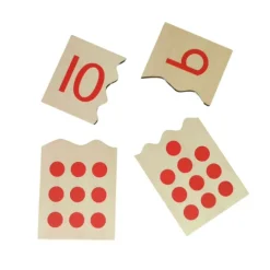 Set 10 puzles de madera números - Montessori