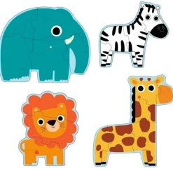 Set 4 puzles evolutivos Animales de la jungla 18 piezas - Djeco