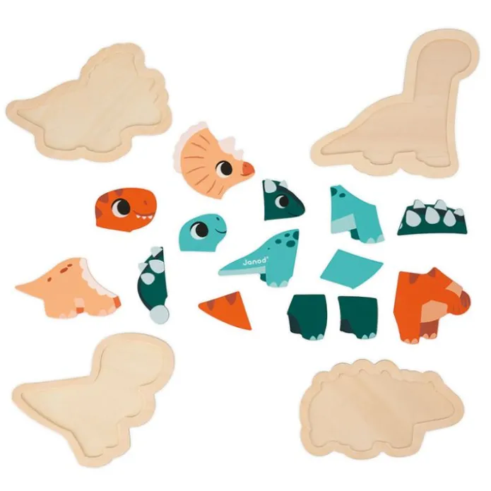 Set 4 puzles evolutivos dinosaurios - Janod