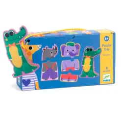 Set 8 puzles Trío Animales Sabana 24 piezas - Djeco
