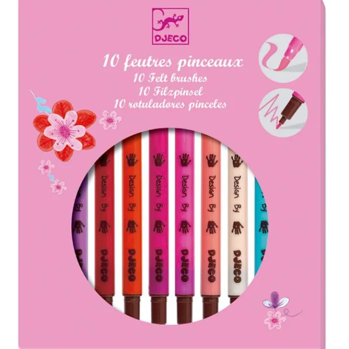 Set 10 rotuladores doble punta colores fashion - Djeco