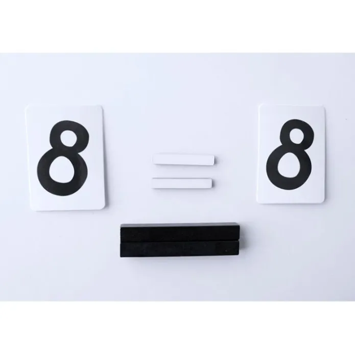 Set tarjetas de madera números y signos aritméticos - Montessori