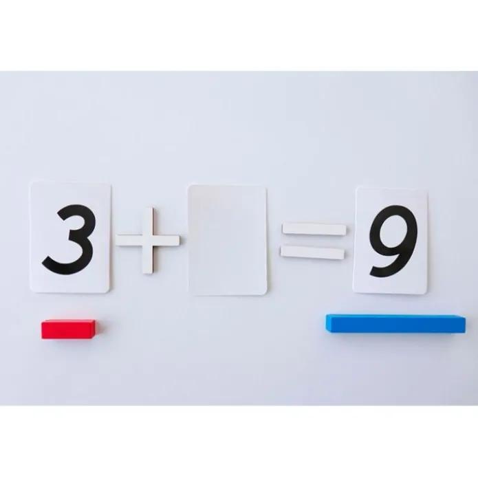 Set tarjetas de madera números y signos aritméticos - Montessori