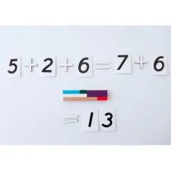 Set tarjetas de madera números y signos aritméticos - Montessori