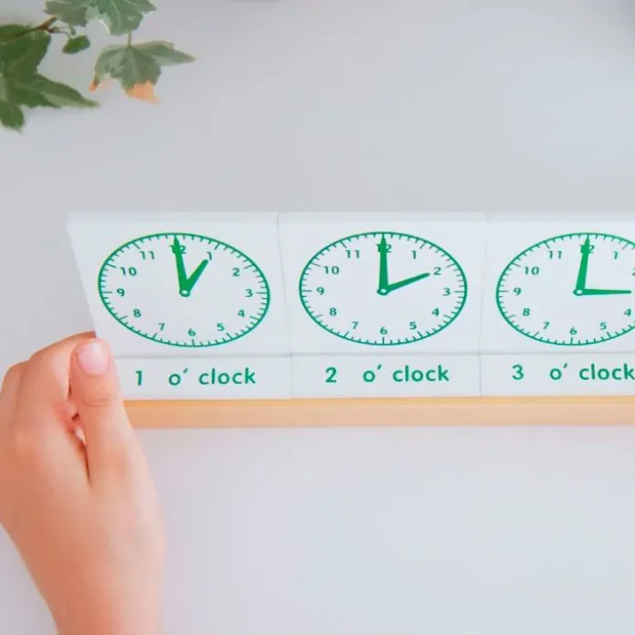 Set 48 tarjetas horas del reloj en inglés - Montessori