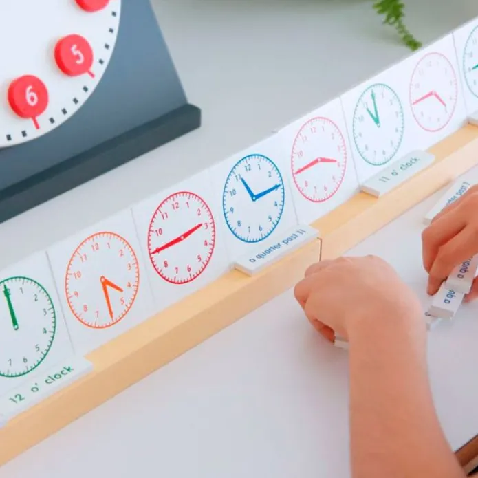 Set 48 tarjetas horas del reloj en inglés - Montessori