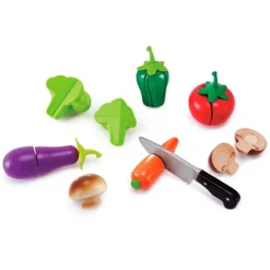 Set verduras y cuchillo de madera para cortar - Hape