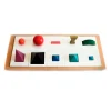 Sólidos gramaticales de madera con bandeja - Montessori