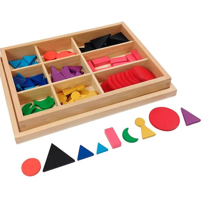 Símbolos gramaticales de madera con caja - Montessori