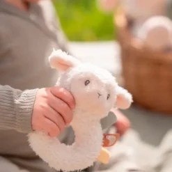 Sonajero de peluche con anillo Oveja - Little Dutch