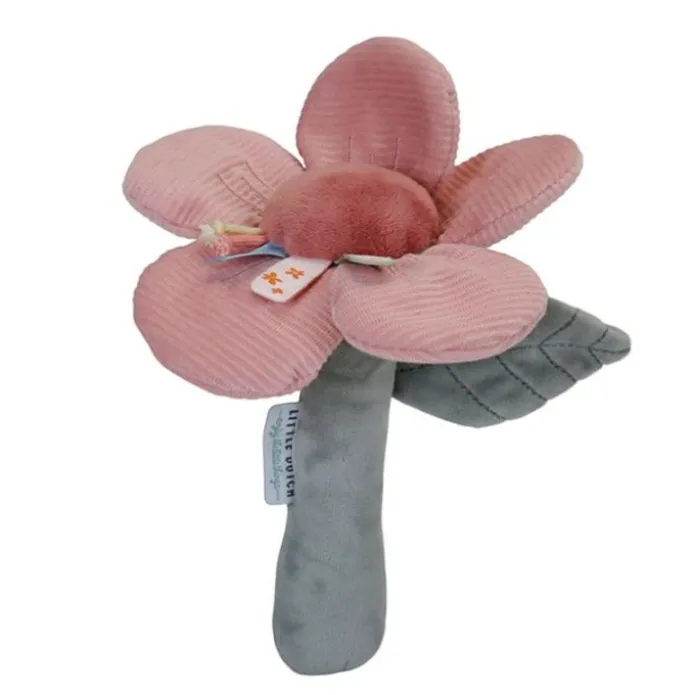 Sonajero de peluche flor 14 cm - Little Dutch