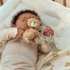 Sonajero león de peluche con anillo Safari Friends - Little Dutch