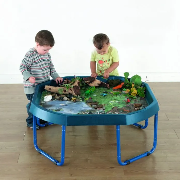 Soporte ajustable azul para bandeja sensorial Mundo Activo - Tuff Tray