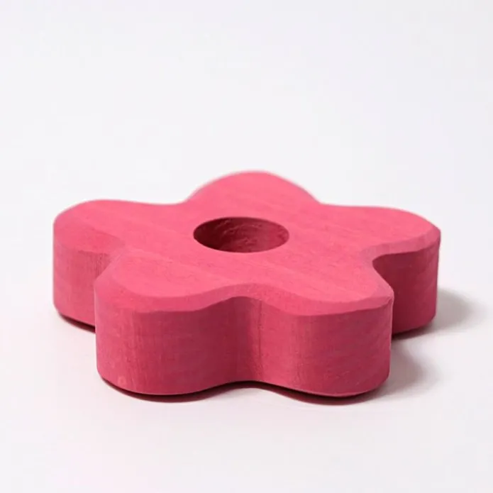 Soporte de madera flor para figuras y velas - Grimm's