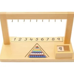 Stand de madera para escalera de perlas 1-9 - Montessori