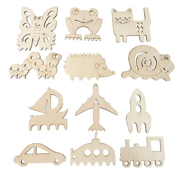 Stencils de madera para arena animales y vehículos (12) - JonEly