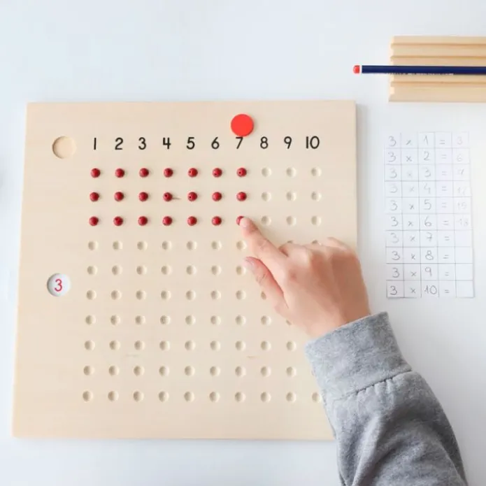 Tabla de la multiplicación de madera - Montessori