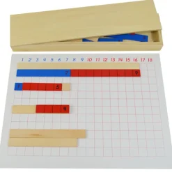 Tabla de la resta con piezas de madera - Montessori