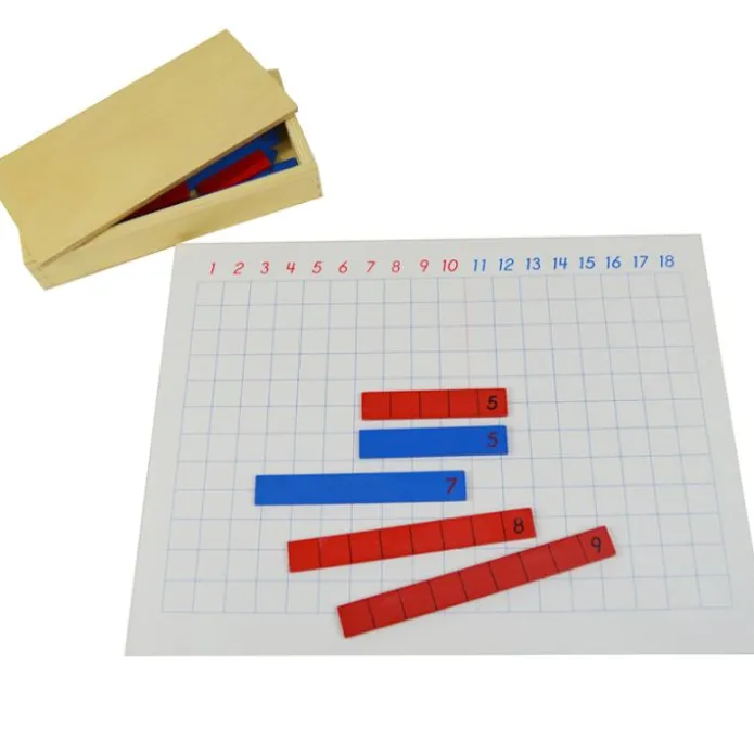 Tabla de la suma con piezas de madera - Montessori