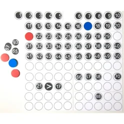 Tabla del 100 magnética con números, signos y fichas - Wissner