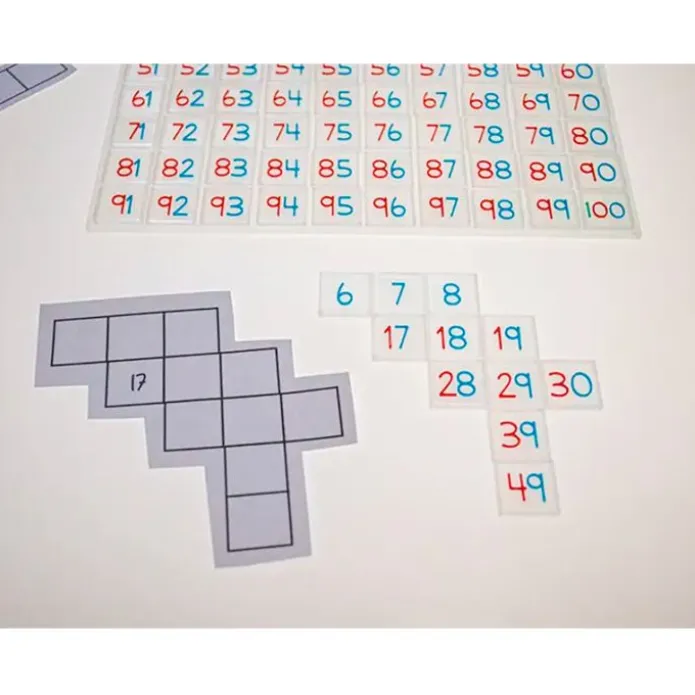 Tabla del 100 Montessori translúcida - Sumando Momentos