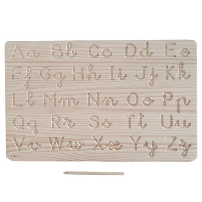 Tabla de madera doble para grafomotricidad mayúsculas y minúsculas - Ösbru
