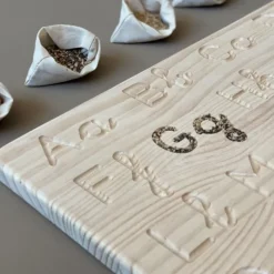 Tabla de madera doble para grafomotricidad mayúsculas y minúsculas - Ösbru