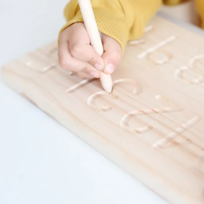 Tabla de madera para grafomotricidad números - Ösbru
