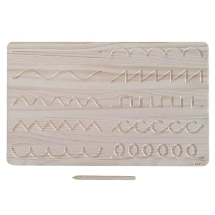 Tabla de madera para grafomotricidad 10 trazos - Ösbru