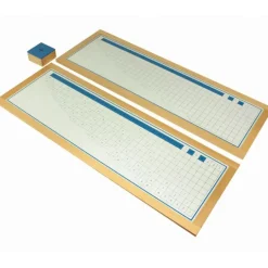 Tablas de dedos y control de divisiones enmarcadas - Montessori