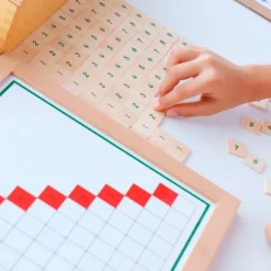 Tablas de dedos y control de restas enmarcadas - Montessori