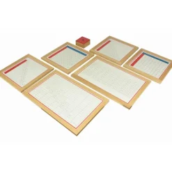 Tablas de dedos y control de sumas enmarcadas - Montessori