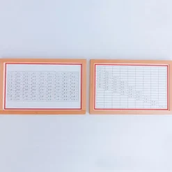 Tablas de dedos y control de sumas enmarcadas - Montessori