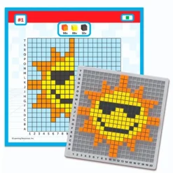 Tablero con cubos de espuma Pixel Art STEAM - Learning Resources
