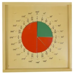 Tablero de madera para fracciones con geometría - Montessori