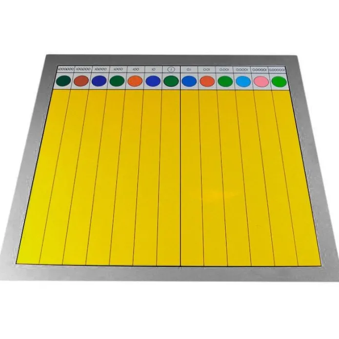 Tablero para fracciones decimales - Montessori