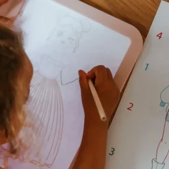 Tableta de luz portátil doble cara Kidydraw Pro rosa fashion - Kidywolf