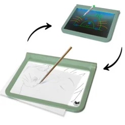 Tableta de luz portátil doble cara Kidydraw Pro verde - Kidywolf