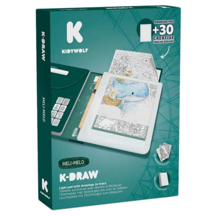Tableta o pizarra de dibujo con luz Kidydraw Pad Meli Melo - Kidywolf